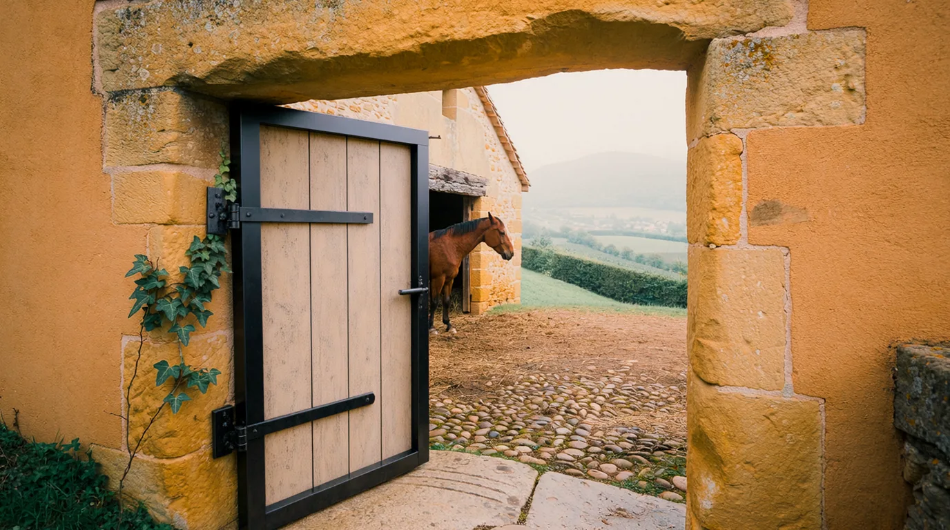 Entrée, Écuries des Piallats, centre équestre à Vinsobres